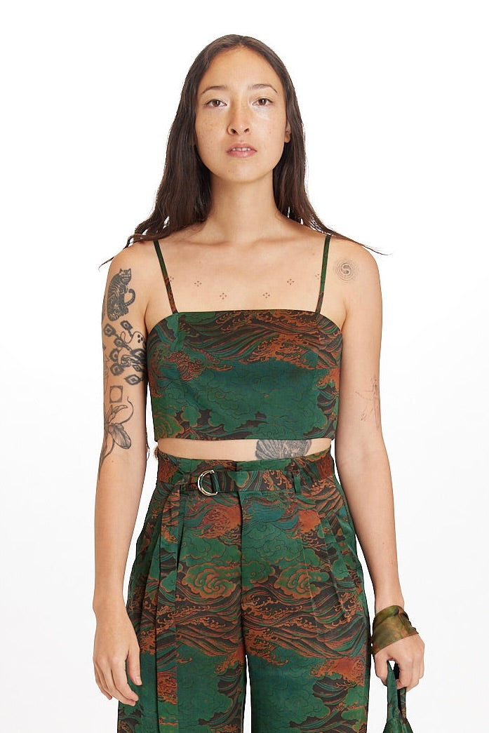 Ocean Spaghetti Crop Top