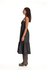 Black Cobra Smocked Apron Dress