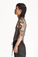 Slate Organic Hemp/Cotton Waffle Tank