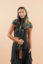 Midnight Peony Flow Scarf