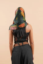 Midnight Peony Flow Scarf