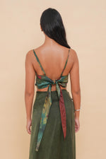 Floral Dawn + Rust Tie Back Top