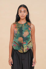 Floral Dawn + Rust Reversible Vest