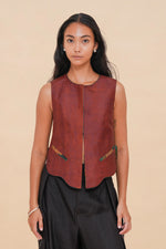 Floral Dawn + Rust Reversible Vest