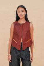 Rust + Caramel Reversible Vest