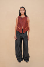 Rust + Caramel Reversible Vest