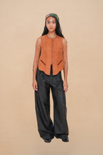 Rust + Caramel Reversible Vest