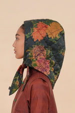 Quilted Midnight Peony + Rust Balaclava