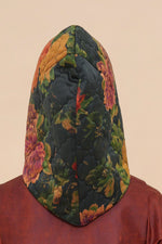 Quilted Midnight Peony + Rust Balaclava