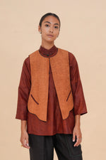 Rust + Caramel Reversible Vest