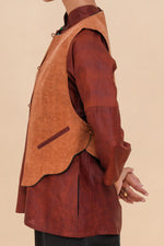 Rust + Caramel Reversible Vest