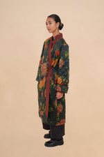 Reversible Midnight Peony + Rust Quilted Cloud Robe