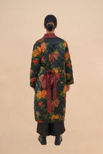 Reversible Midnight Peony + Rust Quilted Cloud Robe
