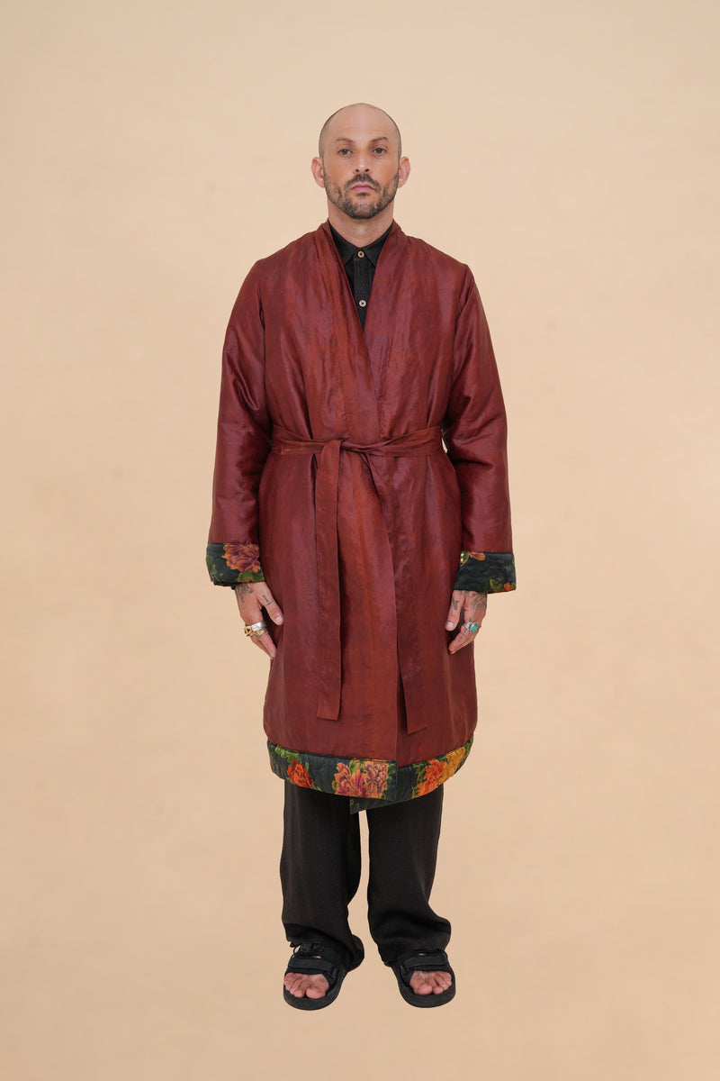 Reversible Midnight Peony + Rust Cloud Robe