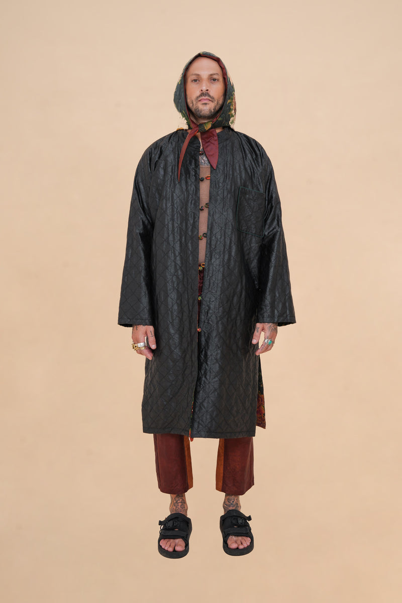 Reversible Midnight Peony + Obsidian Quilted Coat