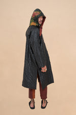 Reversible Midnight Peony + Obsidian Quilted Coat