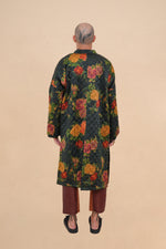 Reversible Midnight Peony + Obsidian Quilted Coat