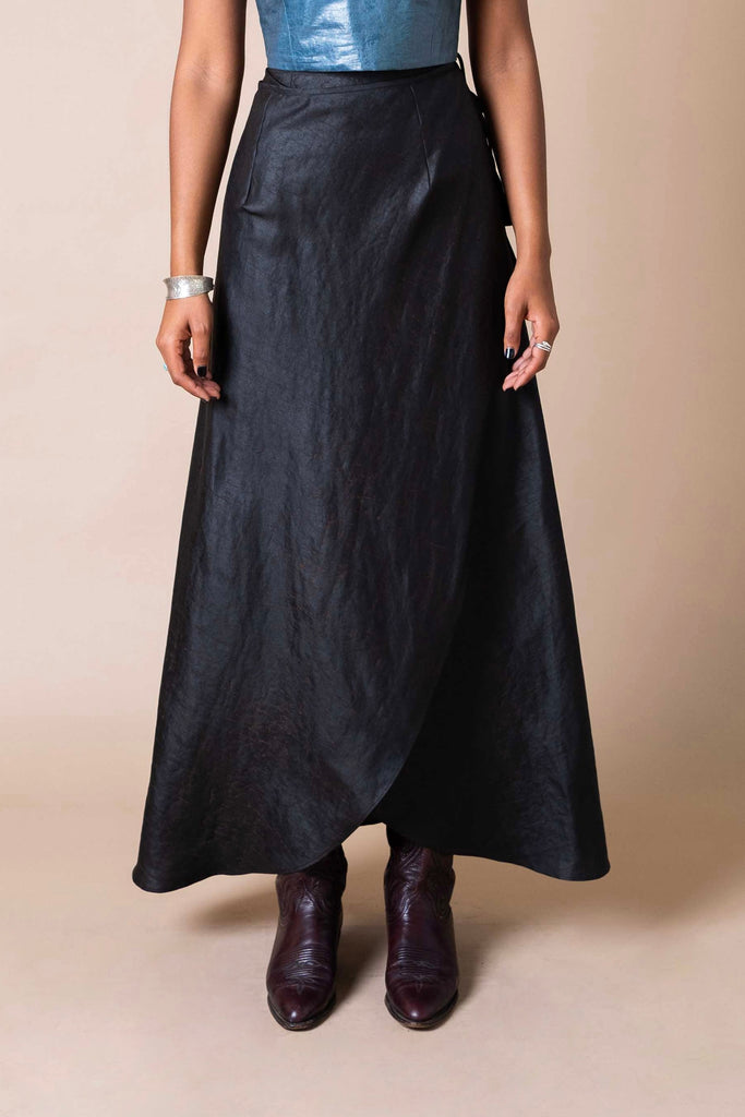 Obsidian Floor-length Wrap Skirt – Ziran Obsidian Floor-length Wrap Skirt – Ziran