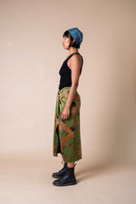 Verdant Cranes Midi Skirt