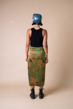 Verdant Cranes Midi Skirt