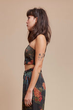 Black Dahlia Spaghetti Crop Top