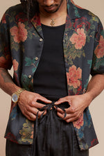 Black Dahlia Camp Collar Shirt