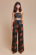 Black Dahlia Spaghetti Crop Top