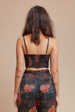 Black Dahlia Spaghetti Crop Top