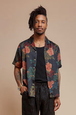 Black Dahlia Camp Collar Shirt