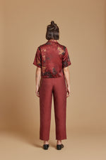 Cherry Pleated Trouser