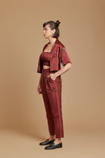 Cherry Pleated Trouser