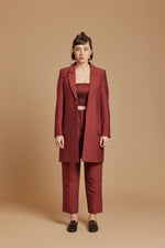 Cherry Pleated Trouser
