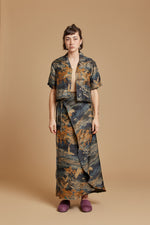 Soaring Cranes Floor-length Wrap Skirt