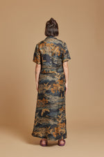 Soaring Cranes Floor-length Wrap Skirt