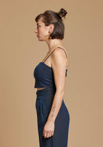 Indigo Cobra Spaghetti Crop Top