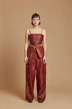 Rust Spaghetti Crop Top