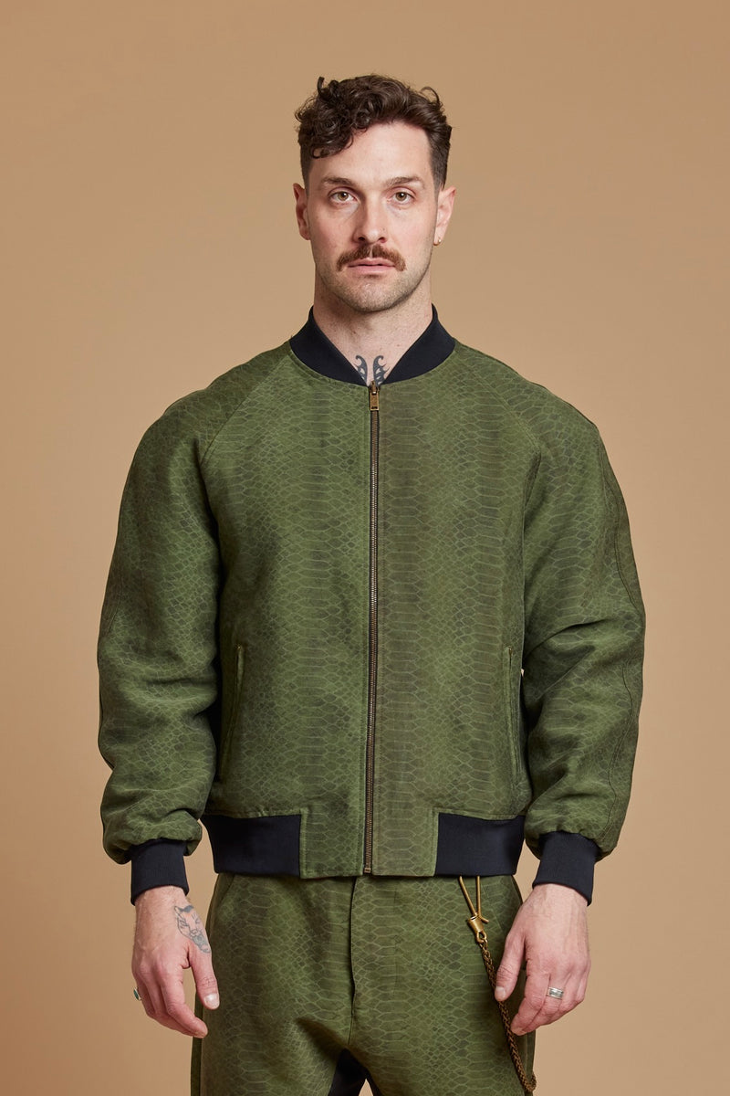 Emerald Cobra + Rust Reversible Bomber