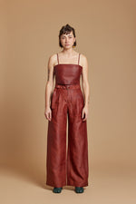 Rust Spaghetti Crop Top