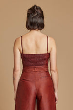 Rust Spaghetti Crop Top