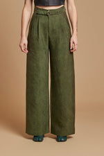 Emerald Cobra Belted Trouser