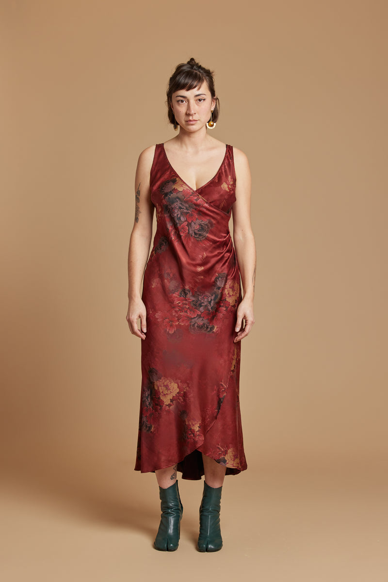 Scarlet Ruched Slip Dress