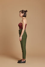 Emerald Cobra Pleated Trouser