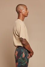 Tan Organic Hemp/Cotton Waffle T-Shirt