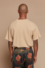Tan Organic Hemp/Cotton Waffle T-Shirt
