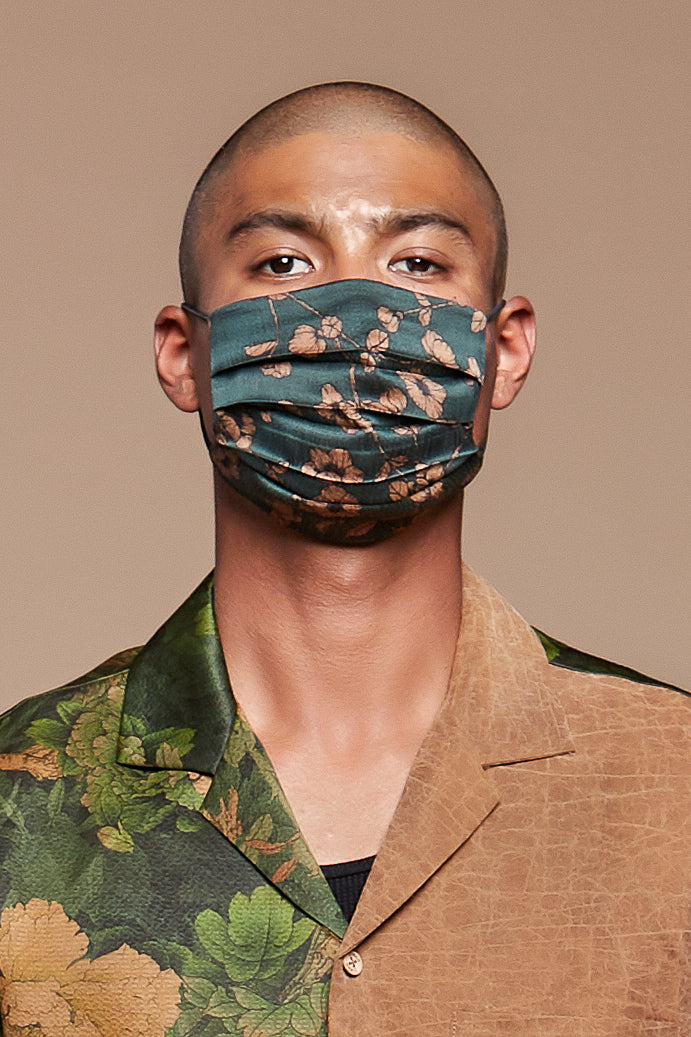 Teal Poppy Reversible Facemask