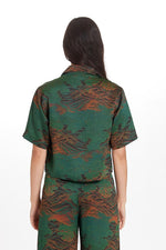 Ocean Cropped Camp Collar Shirt