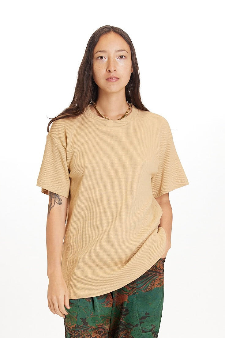 Tan Organic Hemp/Cotton Waffle T-Shirt – Ziran