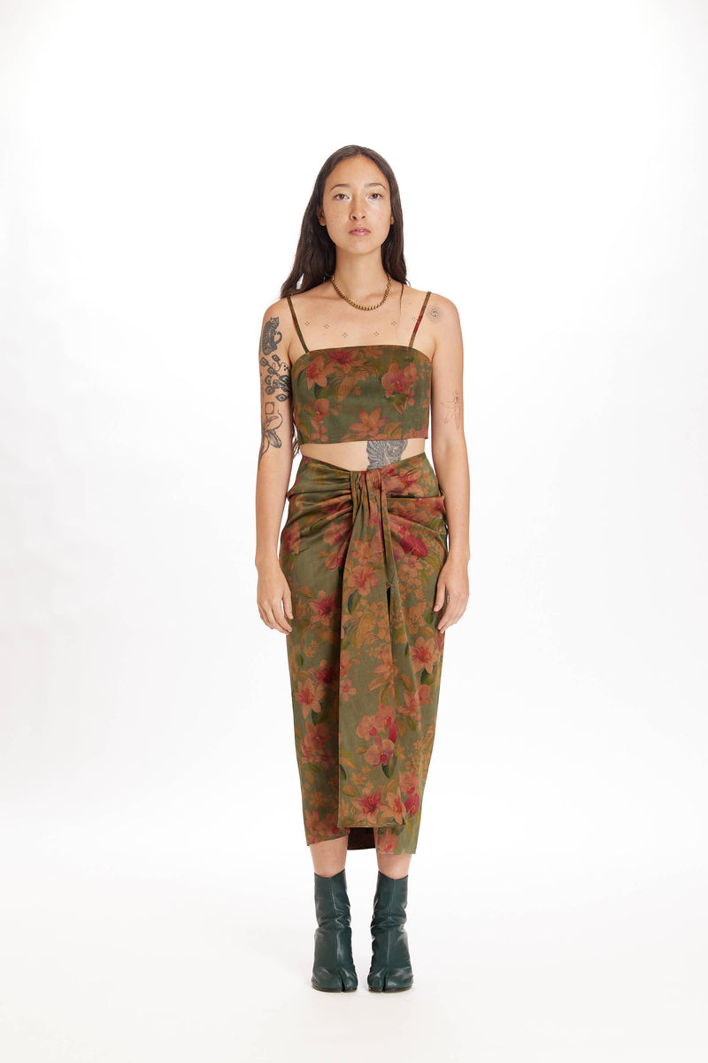 Nani Draped Midi Skirt