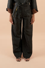 Obsidian Belted Trouser