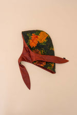Quilted Midnight Peony + Rust Balaclava
